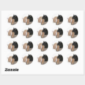 Sticker Rond Étouffer les copains (Feuille)