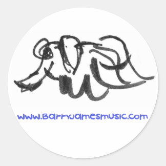 Sticker Rond Étrange sciage - Eléphant de la calque