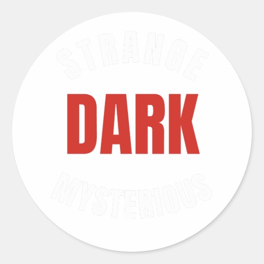 Sticker Rond étrange, sombre et mystérieux, M. Ballen (Devant)