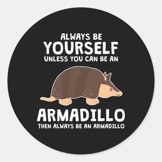 Sticker Rond Être Armadillo Animal Armadillo (Devant)