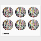 Sticker Rond Être bizarre (Feuille)