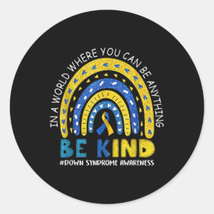Sticker Rond Être en forme Conscience du syndrome Rainbow Homme