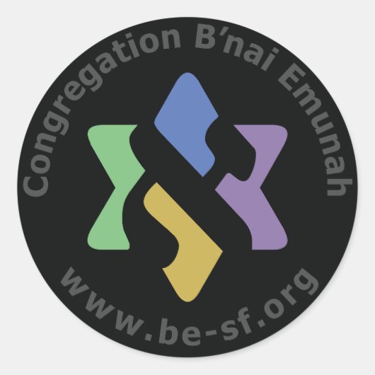 Sticker Rond être étoile sur noir (Devant)