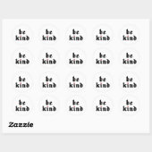 Sticker Rond Être gentil - Message simple positif (Feuille)