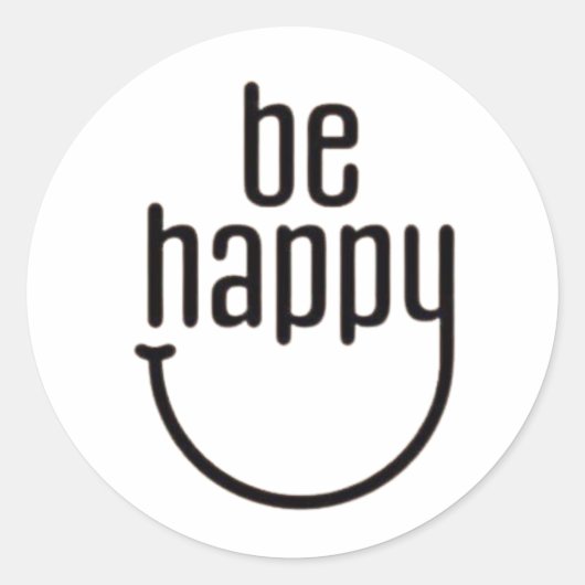 Sticker Rond être heureux (Devant)