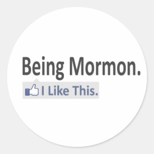 Sticker Rond Être Mormon... J'Aime Ça