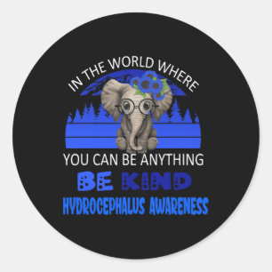 Sticker Rond Être Type Hydrocéphalie Sensibilisation Elephant R