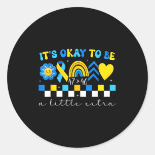 Sticker Rond Être un peu plus de sensibilisation au syndrome de
