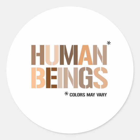 Sticker Rond ÊTRES HUMAINS : Les couleurs peuvent varier (Devant)