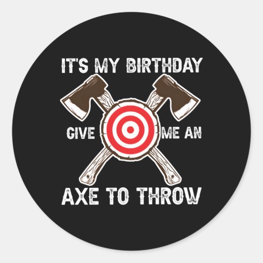 Sticker Rond Étrier Ax Throwing Ax (Devant)