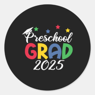 Sticker Rond Études préscolaires 2025 Pré-k Études de l'enseign