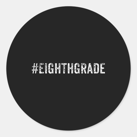 Sticker Rond Etudiant de 8e année ou enseignant Cadeau tendance (Devant)