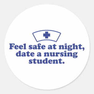 Sticker Rond Étudiant en soins infirmiers
