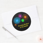 Sticker Rond Étudiant Extraordinaire de la semaine (Enveloppe)