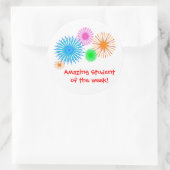 Sticker Rond Étudiant Extraordinaire de la semaine ! (Sac)