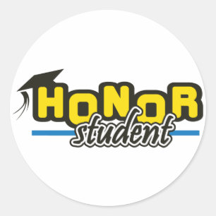 Sticker Rond Étudiant honoré