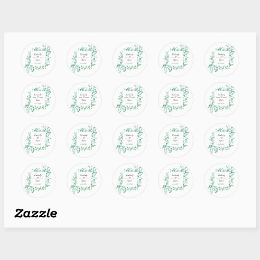 Sticker Rond Eucalyptus (Feuille)