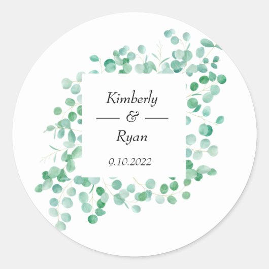Sticker Rond Eucalyptus (Devant)