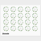 Sticker Rond Eucalyptus Boho Greenery (Feuille)