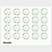 Sticker Rond Eucalyptus Boho verdure (Feuille)