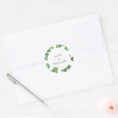 Sticker Rond Eucalyptus Boho verdure (Enveloppe)