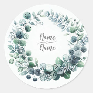 Sticker Rond Eucalyptus Botanique