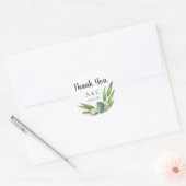 Sticker Rond Eucalyptus Bouquet Faveur personnalisée (Enveloppe)