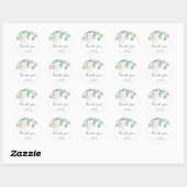 Sticker Rond Eucalyptus - calla - remerciement de baby shower (Feuille)