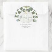 Sticker Rond Eucalyptus citrouille verdure moderne aquarelle (Sac)