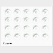 Sticker Rond Eucalyptus classique Mariage de feuillage (Feuille)