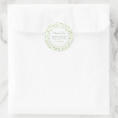 Sticker Rond Eucalyptus Dollar Argent et branches | MERCI (Sac)