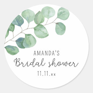 Sticker Rond Eucalyptus - douche nuptiale