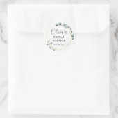 Sticker Rond Eucalyptus Enveloppe verte Favoriser les autocolla (Sac)