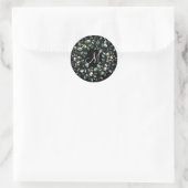 Sticker Rond Eucalyptus et Snowberry Wreath Aquarelle (Sac)