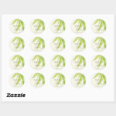STICKER ROND EUCALYPTUS FEUILLE MONOGRAMME DU FOLIAGE DE COULEU (Feuille)