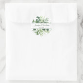 Sticker Rond Eucalyptus Feuille Nature Verdure Script (Sac)
