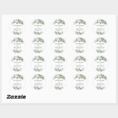 Sticker Rond Eucalyptus Floral Mariage (Feuille)