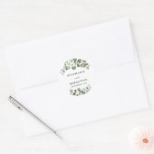 Sticker Rond Eucalyptus Floral Mariage (Enveloppe)