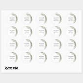 Sticker rond Eucalyptus Green (Feuille)