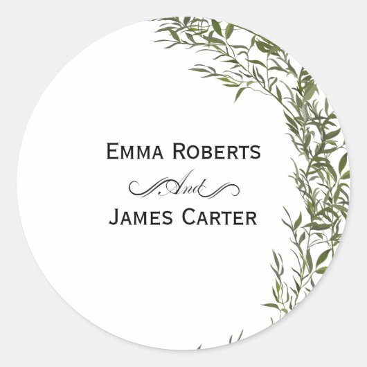 Sticker rond Eucalyptus Green (Devant)