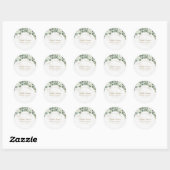 Sticker Rond Eucalyptus Greenery Elegant Bridal Shower (Feuille)
