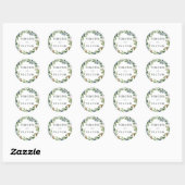 Sticker Rond Eucalyptus Grove | Mariage de couronne botanique (Feuille)