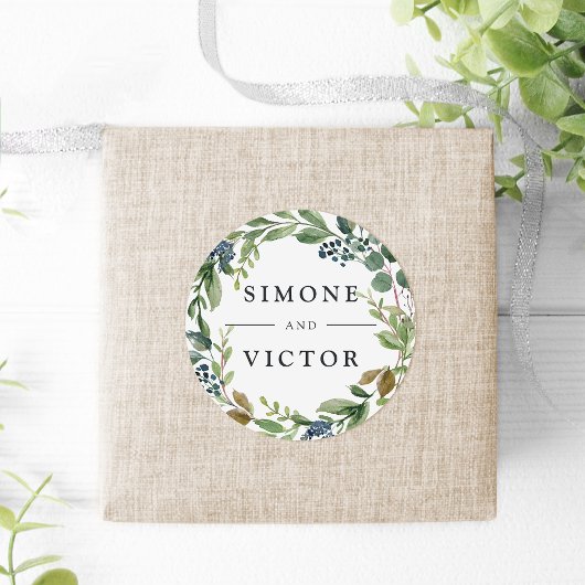 Sticker Rond Eucalyptus Grove | Mariage de couronne botanique