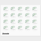 Sticker Rond Eucalyptus - Jour de mariage (Feuille)