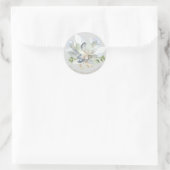 Sticker Rond Eucalyptus Lotus Verdure Funérailles (Sac)