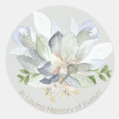 Sticker Rond Eucalyptus Lotus Verdure Funérailles (Devant)