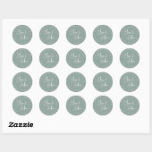 Sticker Rond Eucalyptus Mariage manuscrit Adresse de retour (Feuille)