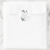 Sticker Rond Eucalyptus Mariage Merci Classic Roun (Sac)