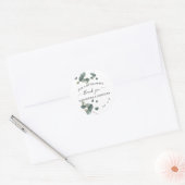 Sticker Rond Eucalyptus Mariage Merci Classic Roun (Enveloppe)