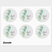 Sticker Rond Eucalyptus Merci Herb (Feuille)